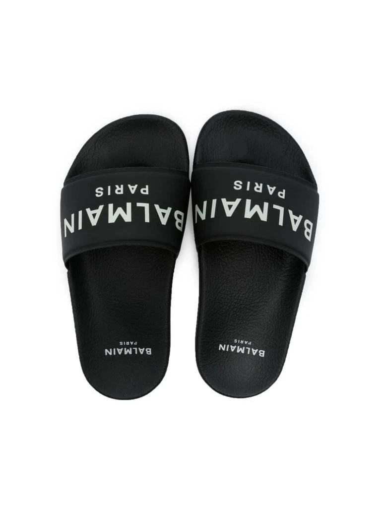 商品Balmain|Black Slippers With Logo,价格¥1179,第3张图片详细描述