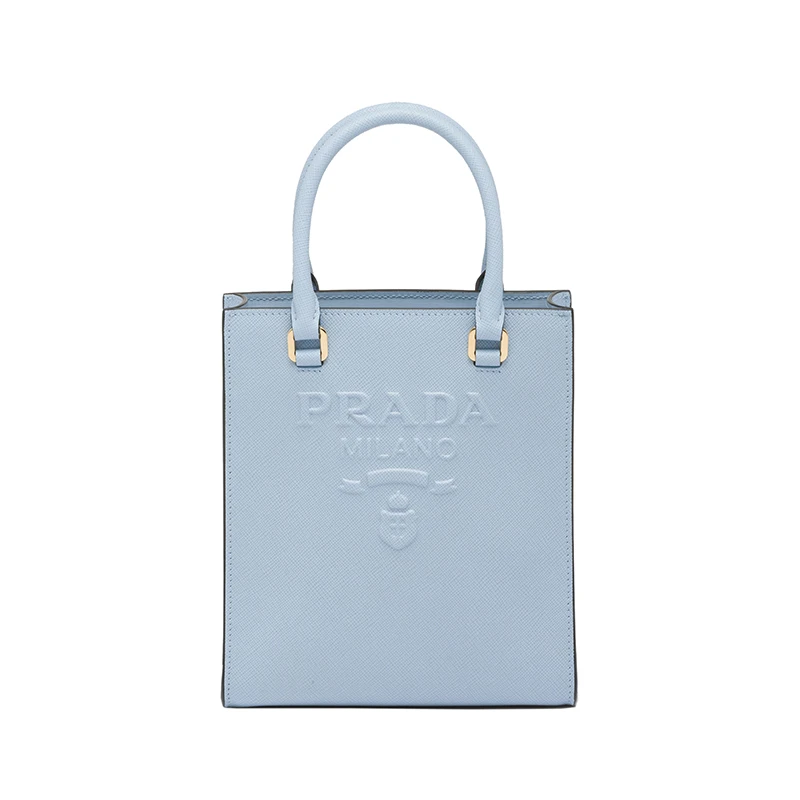 商品Prada|PRADA/普拉达 22新款 女士小号天蓝色saffiano皮革珐琅徽标拆卸织物肩带单肩手提斜挎包1BA333_NZV_F0076_V_N2A,价格¥15481,第1张图片