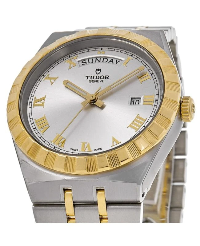 商品Tudor|Tudor Royal Automatic Silver Dial Yellow Gold Bezel Steel Unisex Watch M28603-0001,价格¥30755,第2张图片详细描述