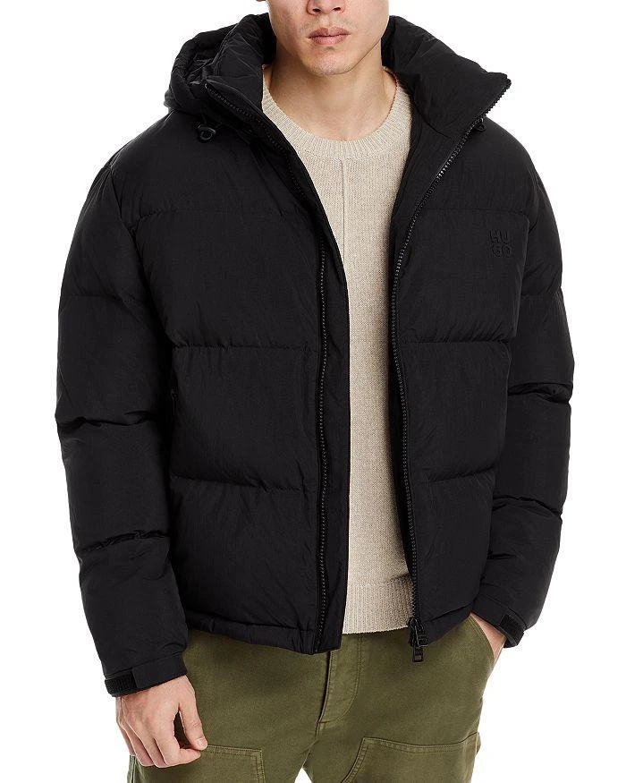 商品Hugo Boss|Bironto Hooded Water Repellent Down Puffer Jacket,价格¥3057,第1张图片