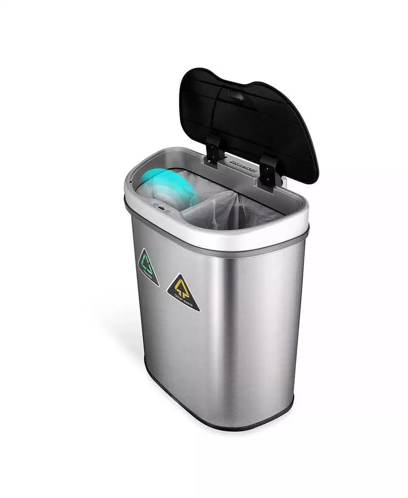 商品NINE STARS GROUP USA INC|Dual Compartment Motion Sensor Trash Can, 18.5 Gallon,价格¥790,第2张图片详细描述