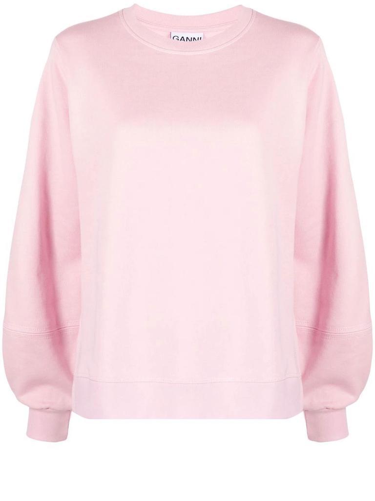 商品Ganni|Pink sweatshirt with logo,价格¥595,第1张图片