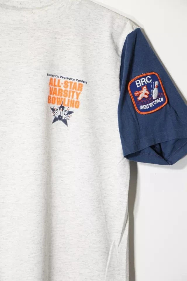 商品Urban Outfitters|Vintage Brunswick All Star Bowling T-shirt with Appliques,价格¥673,第2张图片详细描述