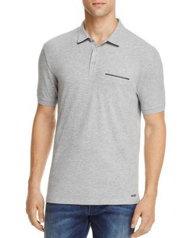 商品Hugo Boss|Dolorino Leather Trim Slim Fit Polo Shirt,价格¥354,第1张图片