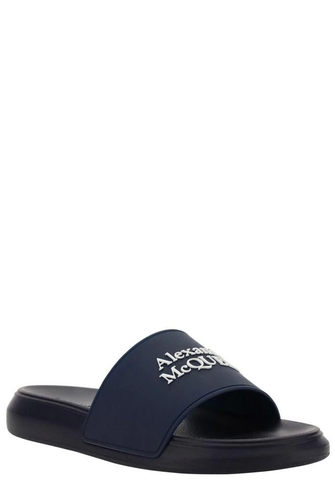 商品Alexander McQueen|Alexander McQueen Logo Pool Slides,价格¥1095,第2张图片详细描述