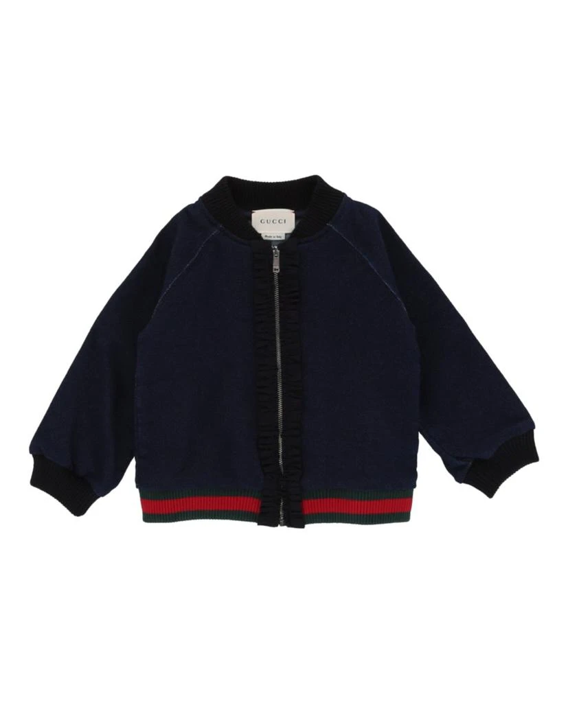 商品Gucci|Ruffled Knit Bomber Jacket,价格¥842,第1张图片