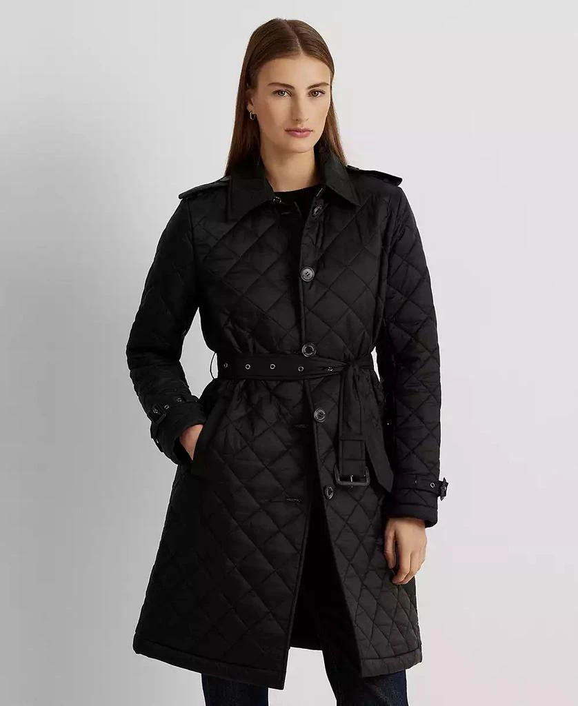 商品Ralph Lauren|Women's Belted Velboa-Lined Quilted Trench Coat,价格¥860,第5张图片详细描述