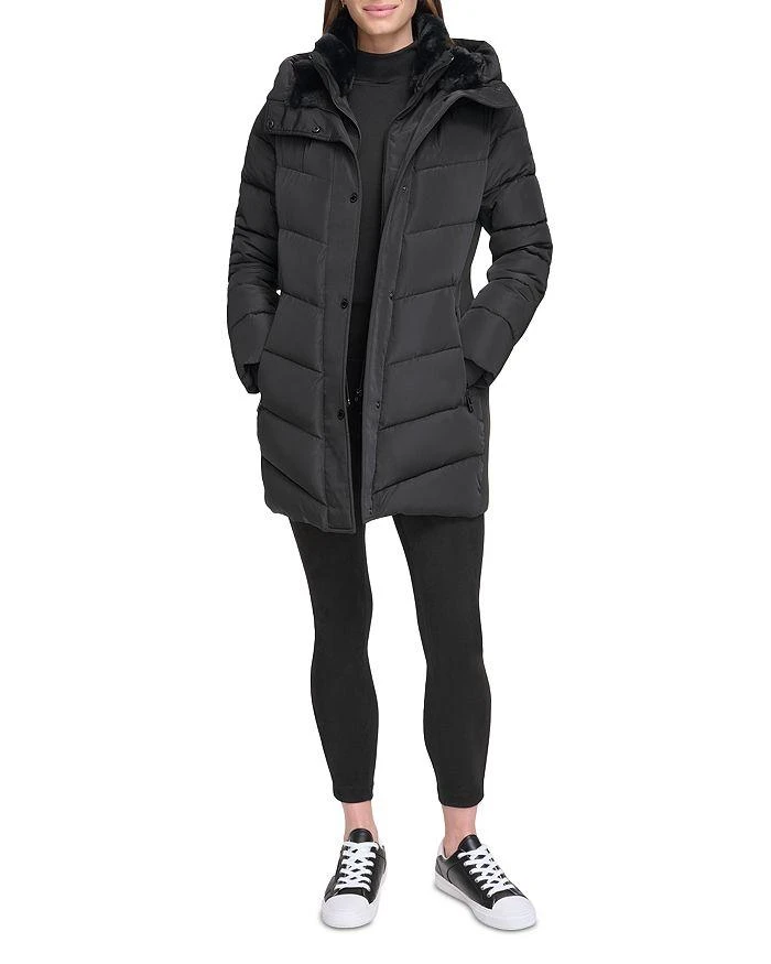 Faux Fur Trim Puffer Coat 商品