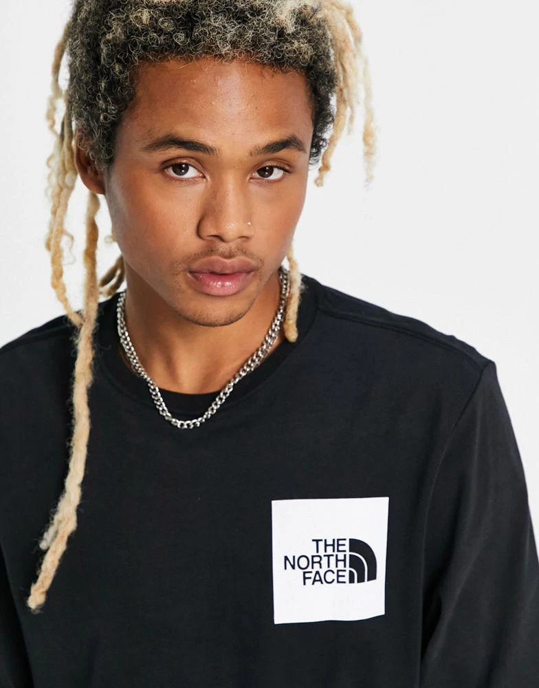 商品The North Face|The North Face Fine logo long sleeve t-shirt in black,价格¥288,第3张图片详细描述