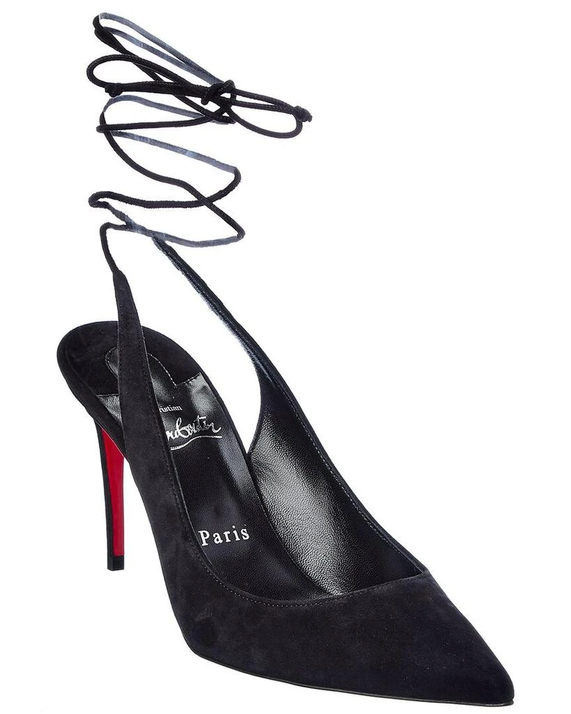 商品Christian Louboutin|Christian Louboutin Lace-Up Kate 85 Suede Pump,价格¥5183,第1张图片