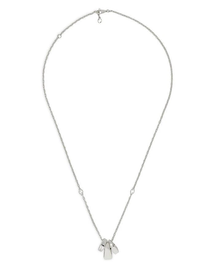 商品Gucci|Sterling Silver Diagonal Interlocking G Triple Charm Necklace, 20",价格¥4067,第3张图片详细描述