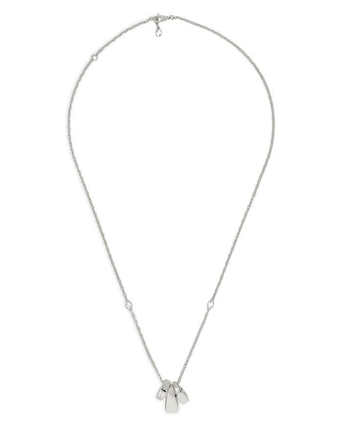 商品Gucci|Sterling Silver Diagonal Interlocking G Triple Charm Necklace, 20",价格¥4020,第3张图片详细描述