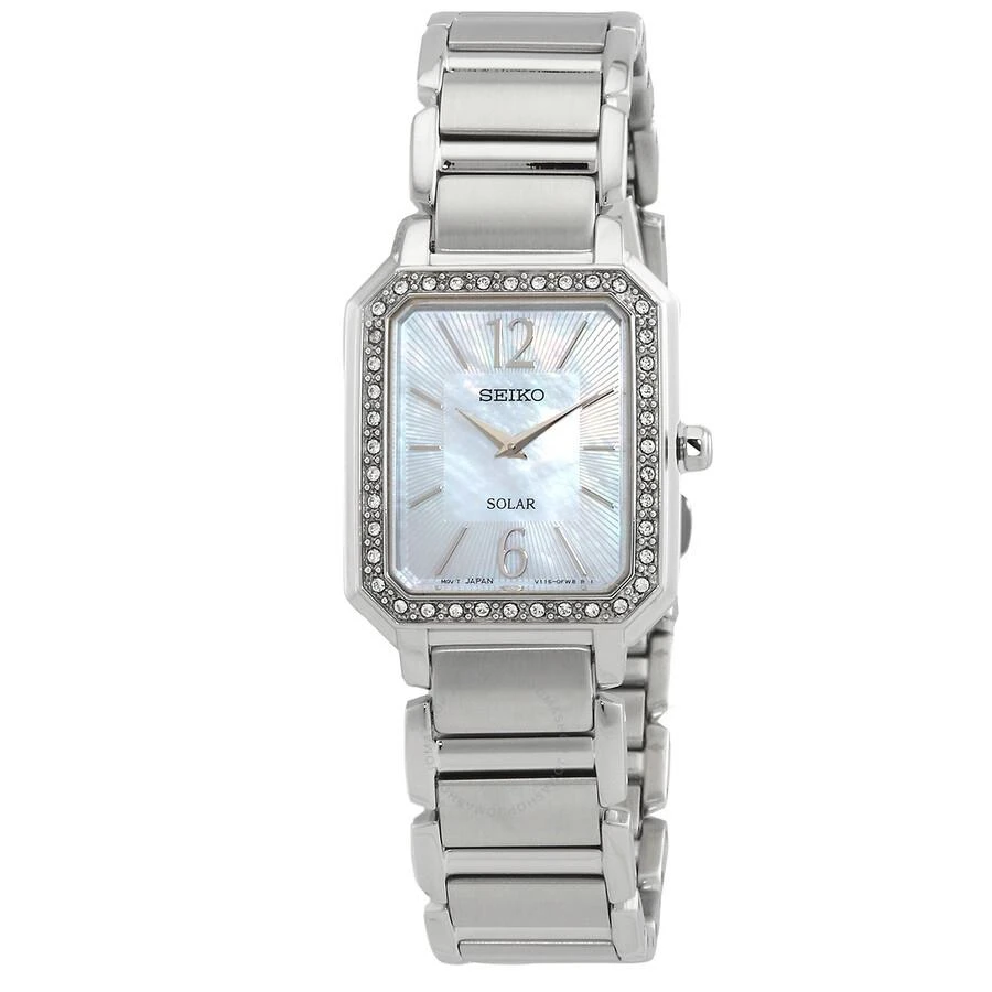 商品Seiko|Solar Mother of Pearl Dial Ladies Watch SUP465P1,价格¥1406,第1张图片