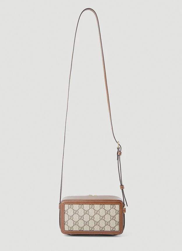 商品Gucci|Interlocking G Supreme Mini Crossbody Box Bag in Beige,价格¥12120,第4张图片详细描述