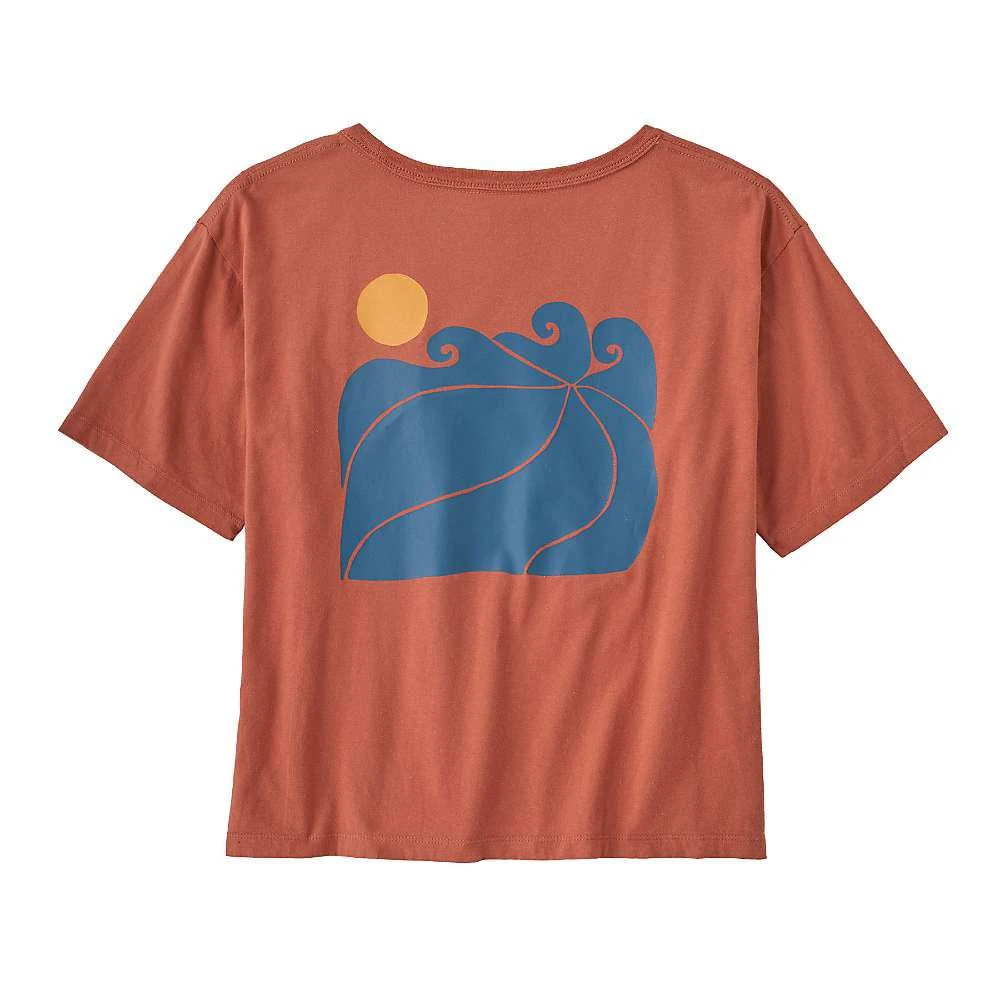 商品Patagonia|Patagonia Women's Sunrise Rollers Organic Easy Cut Tee,价格¥256,第3张图片详细描述