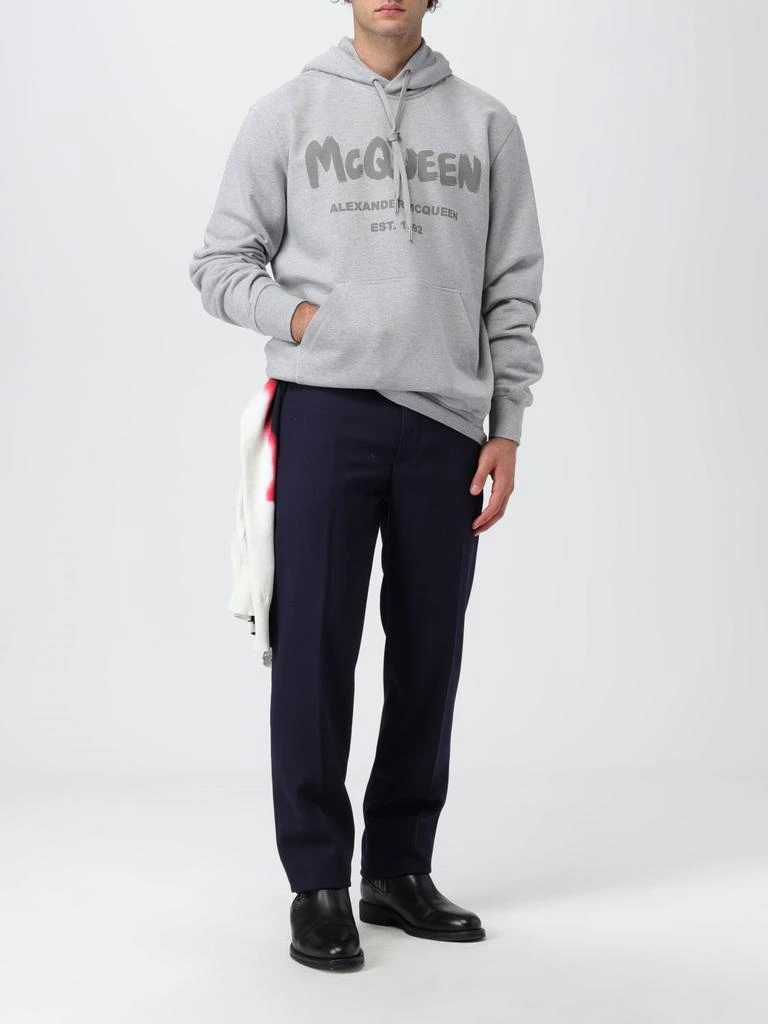 商品Alexander McQueen|Alexander McQueen Graffiti sweatshirt in cotton with logo print,价格¥4014,第2张图片详细描述