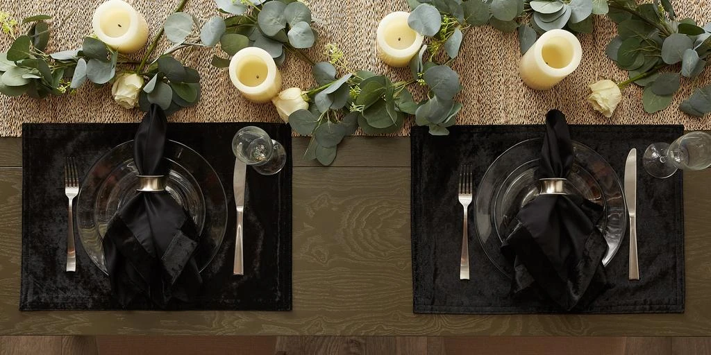 商品DII|Black Velvet Placemat (Set of 4),价格¥369,第5张图片详细描述