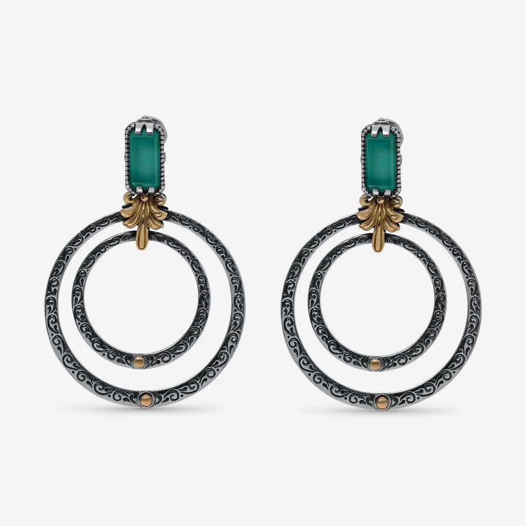 商品Konstantino|Konstantino Sterling Silver and 18K Yellow Gold, Chalcedony Drop Earrings SKKJ655-498,价格¥3278,第2张图片详细描述