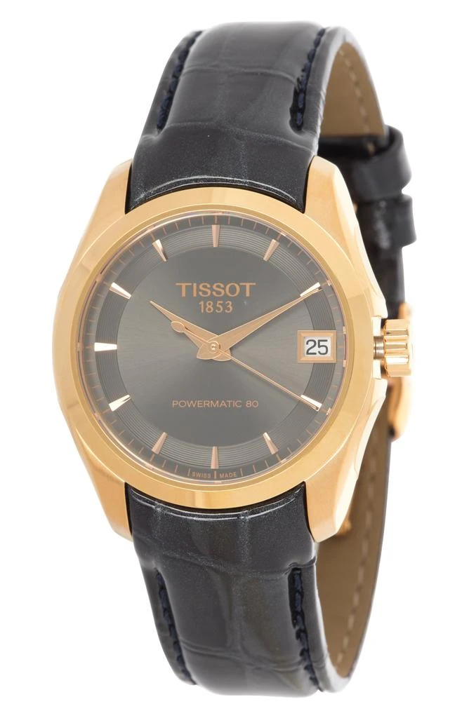 商品Tissot|Couturier Powermatic 80 Lady Embossed Leather Watch, 32mm,价格¥2428,第1张图片