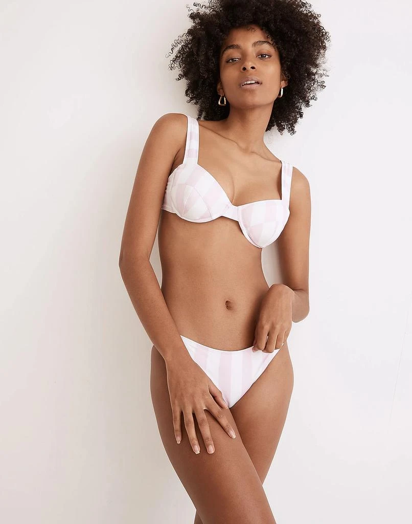商品Solid & Striped|Elle Low-Rise Bikini Bottom in Cotton Candy Stripe,价格¥158,第1张图片