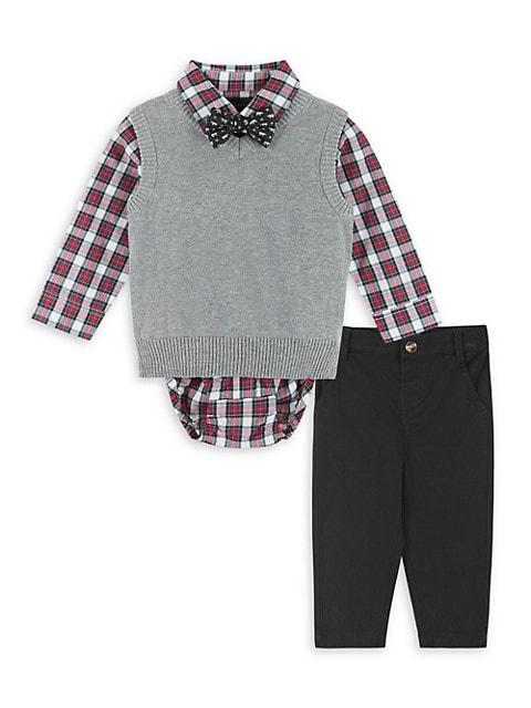 Baby Boy's 3-Piece Holiday Sweater, Vest & Pants商品第1张图片规格展示