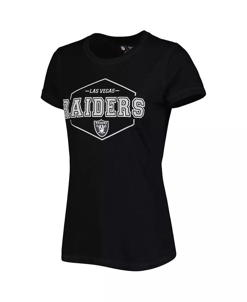 商品Concepts Sport|Women's Black, Gray Las Vegas Raiders Plus Size Badge T-shirt and Pants Sleep Set,价格¥449,第4张图片详细描述