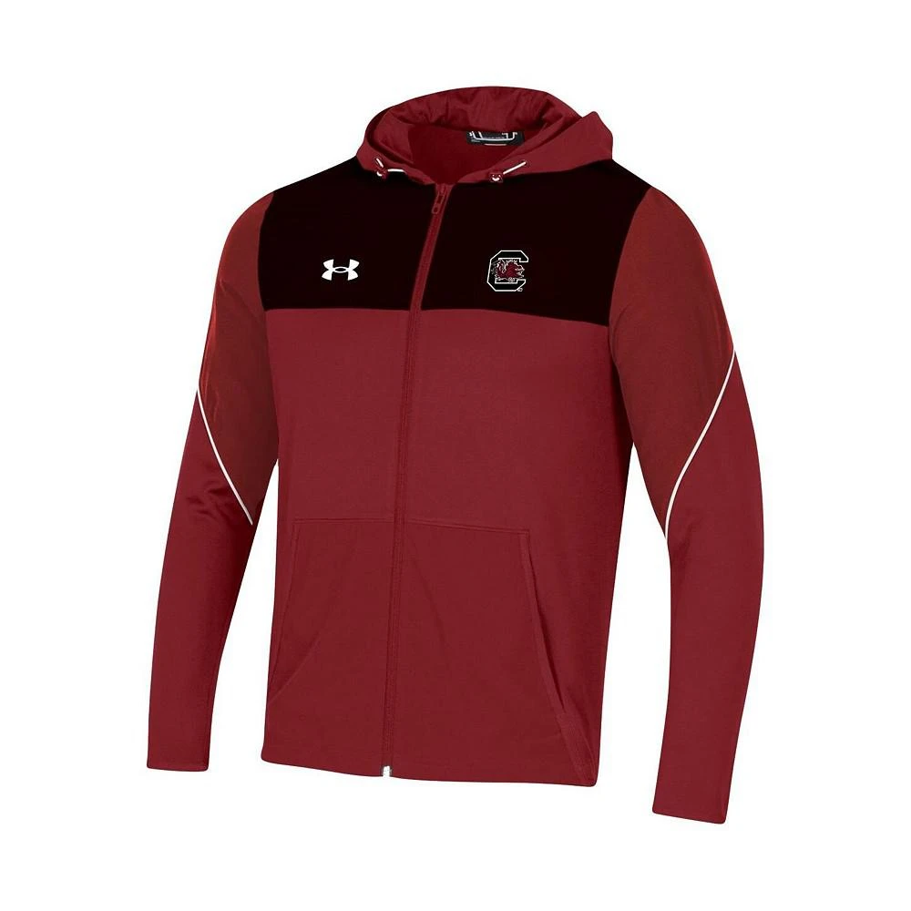 商品Under Armour|Men's Garnet South Carolina Gamecocks 2021 Sideline Warm-Up Full-Zip Hoodie,价格¥816,第2张图片详细描述