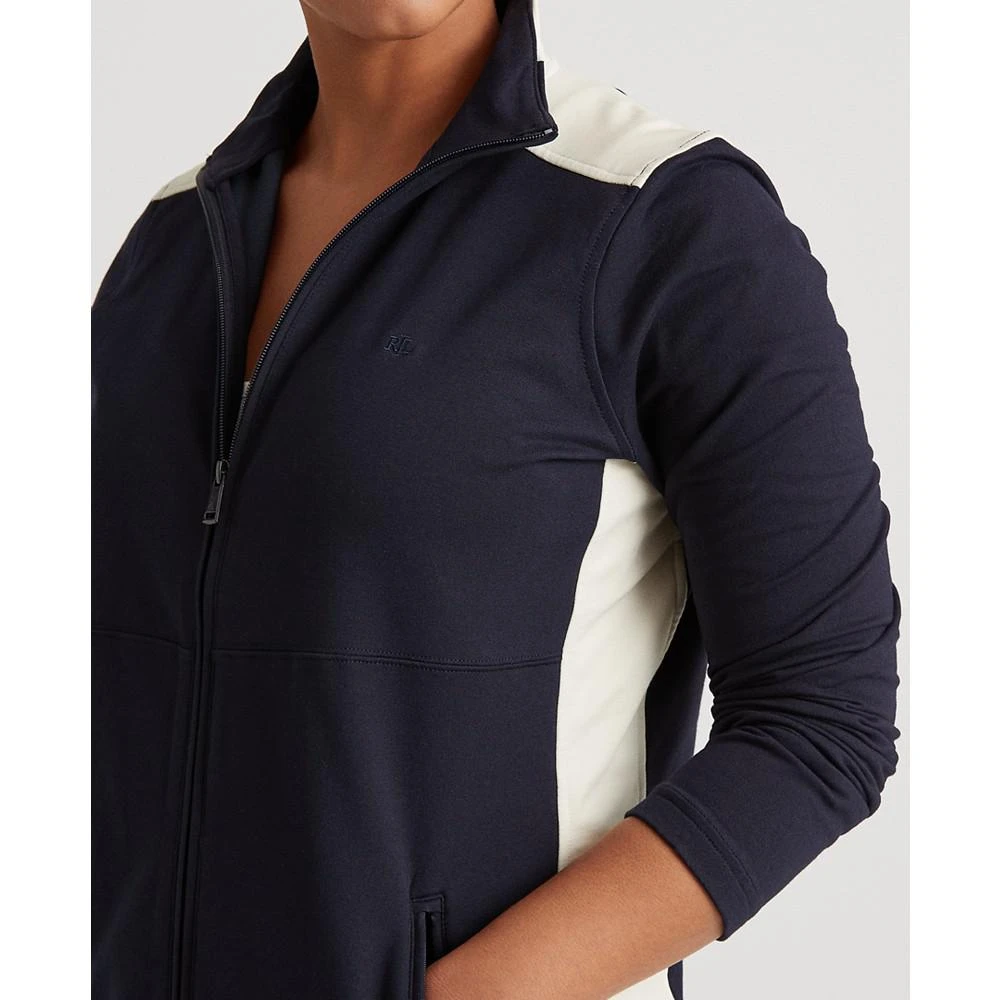 商品Ralph Lauren|Women's Plus-Size Cotton-Blend Zip-Up Track Jacket,价格¥571,第3张图片详细描述