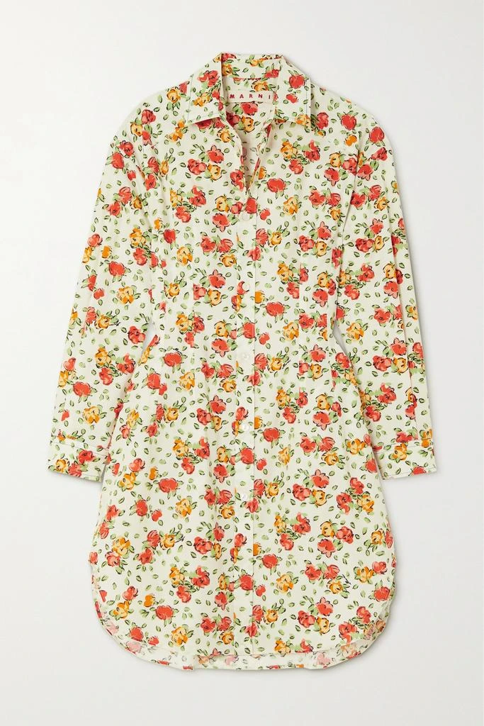 商品Marni|花卉印花纯棉府绸衬衫式连衣裙  - IT40,价格¥6265,第1张图片