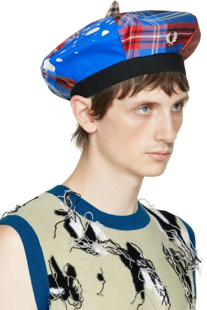 商品Charles Jeffrey Loverboy|Red & Blue Fred Perry Edition Beret,价格¥208,第2张图片详细描述