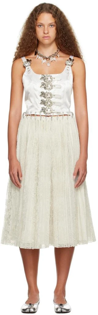 商品CHOPOVA LOWENA|SSENSE Exclusive White Wedding Apollo Midi Dress,价格¥13522,第1张图片