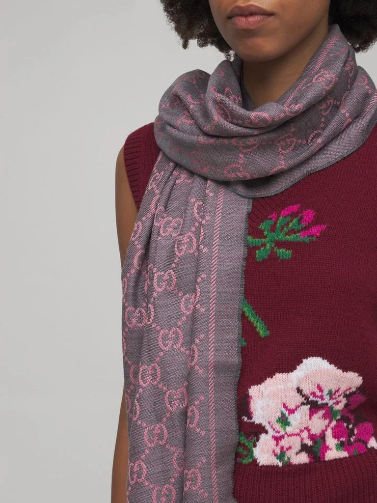 商品Gucci|Gg Wool Jacquard Scarf,价格¥3115,第1张图片