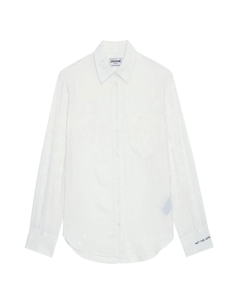 商品Zadig&Voltaire|Silk Jacquard-Star Blouse,价格¥1265,第1张图片