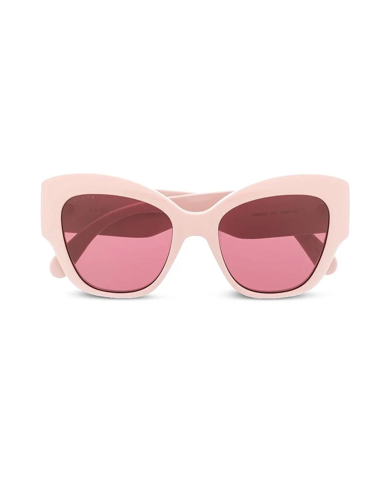 商品Gucci|Pink Quilted Acetate Cat-eye Frame Women's Sunglasses,价格¥1729,第1张图片