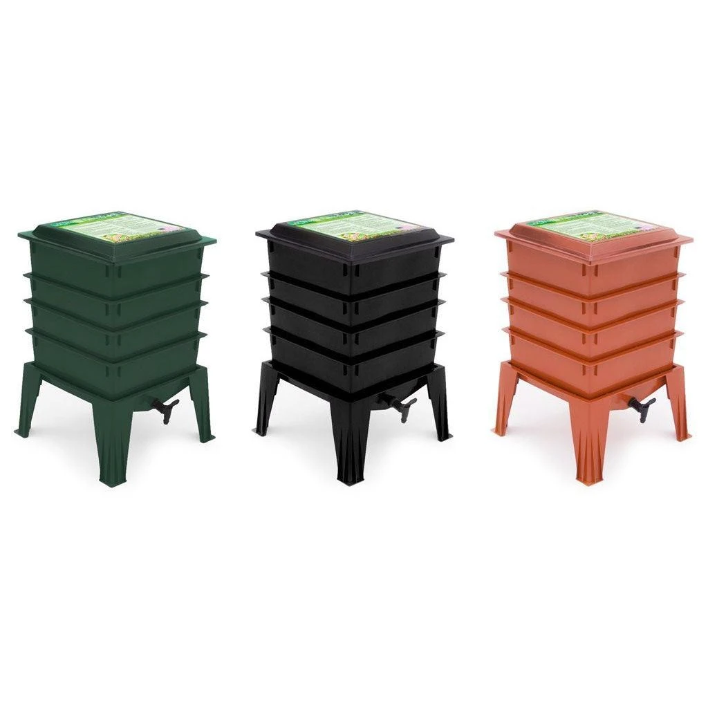 商品QuikFurn|Black Worm Composter with Compost Tea Spigot - Indoor or Outdoor,价格¥2016,第3张图片详细描述