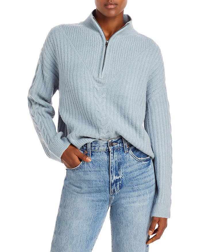 商品AQUA|Quarter Zip Knit Sweater - 100% Exclusive,价格¥662,第3张图片详细描述