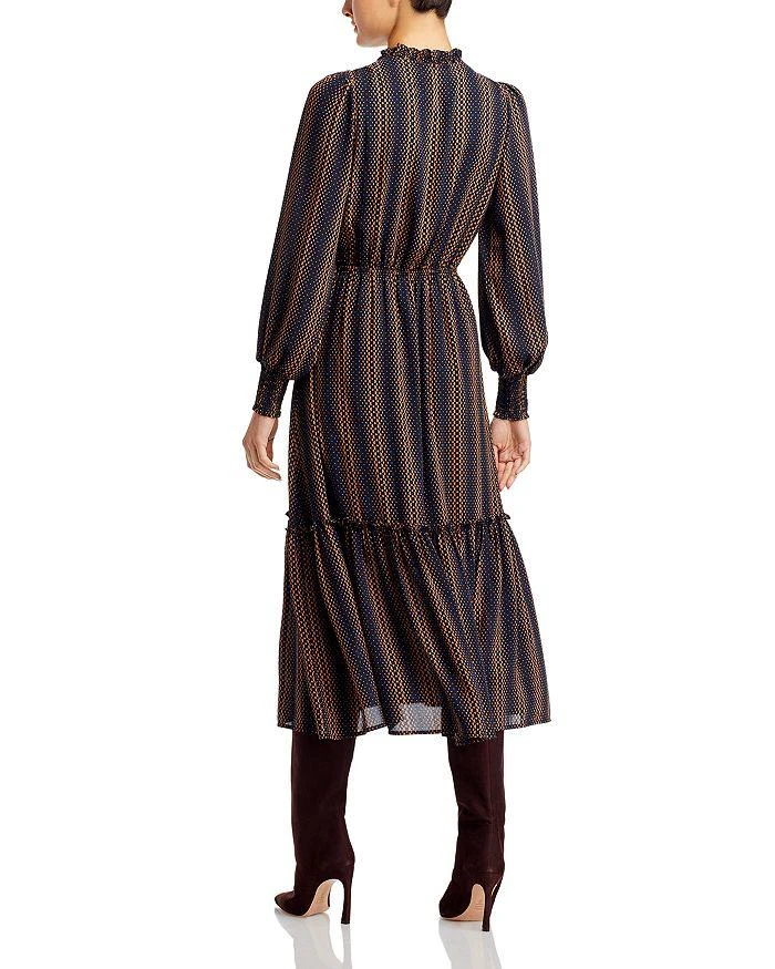 商品Tahari|Ruffled Split Neck Midi Dress,价格¥1034,第2张图片详细描述