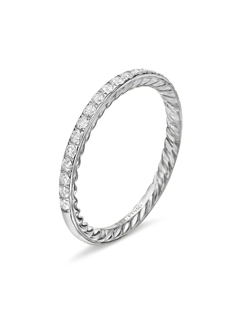商品David Yurman|DY Eden Partway Band Ring in Platinum,价格¥13315,第2张图片详细描述