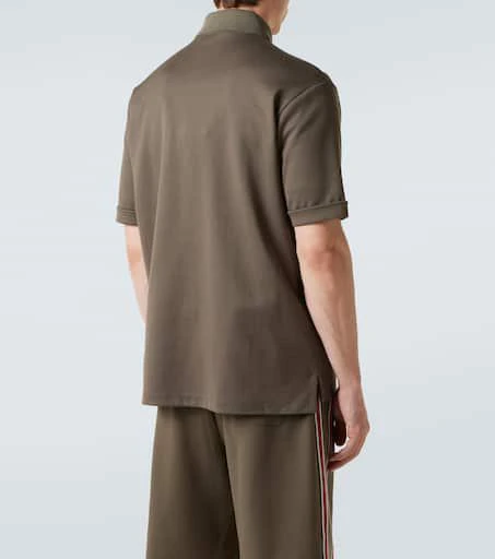 商品Gucci|Logo Web Stripe cotton piqué polo shirt,价格¥9504,第4张图片详细描述