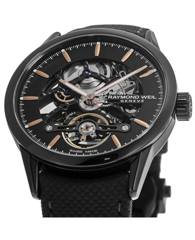 商品Raymond Weil|Raymond Weil Freelancer Automatic Black Skeleton Dial Black Leather Strap Men's Watch 2785-BC5-20001,价格¥17944,第2张图片详细描述