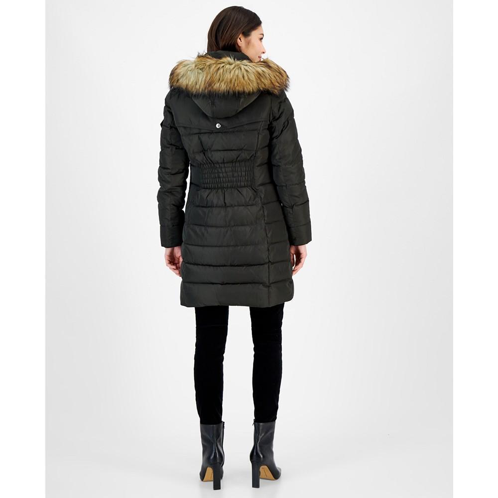 商品Michael Kors|Women's Faux-Fur-Trim Hooded Puffer Coat, Created for Macy's,价格¥971,第4张图片详细描述