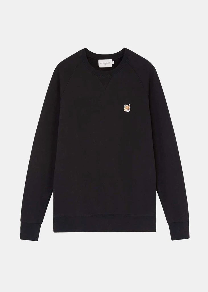 商品Maison Kitsune|MAISON KITSUNE Black Fox Head Patch Classic Sweatshirt,价格¥1350,第1张图片