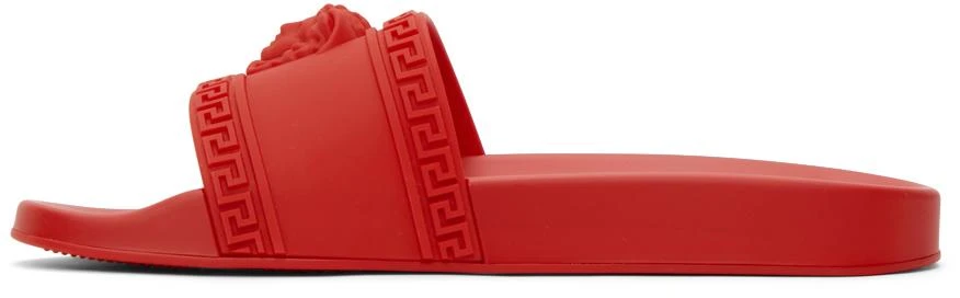 商品Versace|Red Palazzo Pool Slides,价格¥2119,第3张图片详细描述