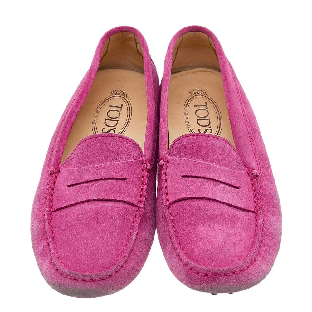 商品[二手商品] Tod's|Tod's Pink Suede Penny Slip Loafers Size 39,价格¥844,第3张图片详细描述