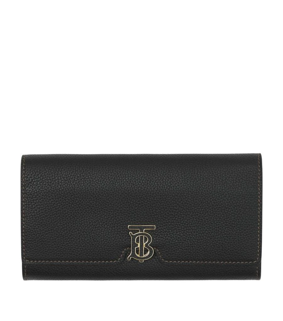 商品Burberry|Leather TB Monogram Continental Wallet,价格¥6155,第1张图片