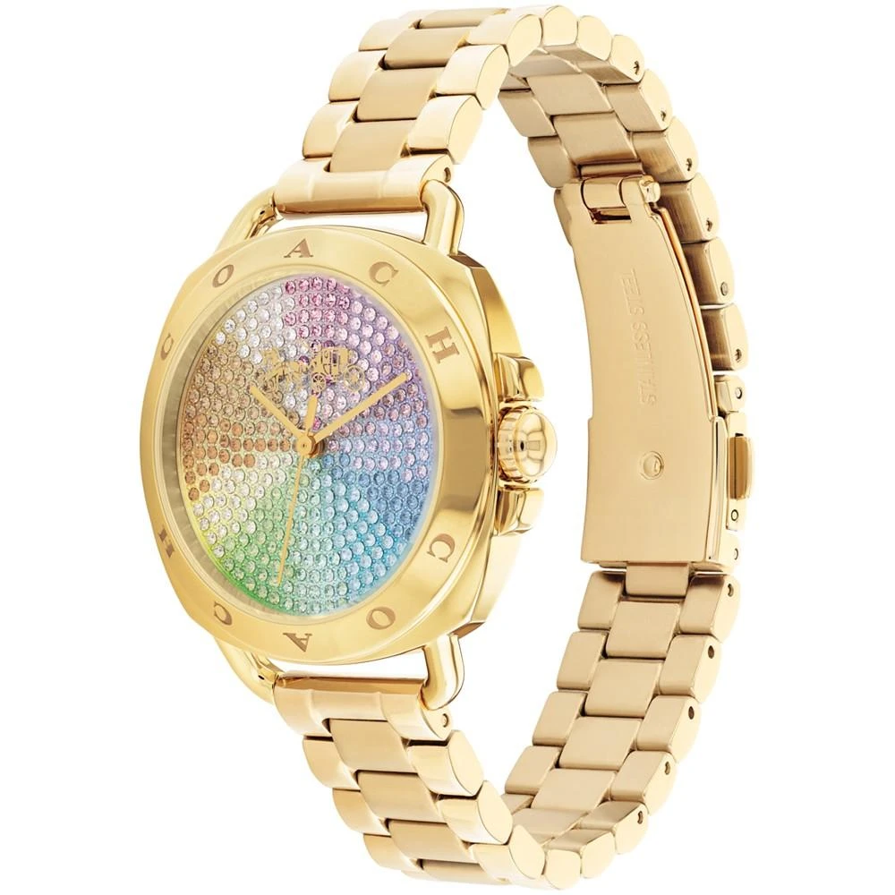 商品Coach|Women's Tatum Gold-Tone Stainless Steel Bracelet Watch, 34mm,价格¥2965,第2张图片详细描述