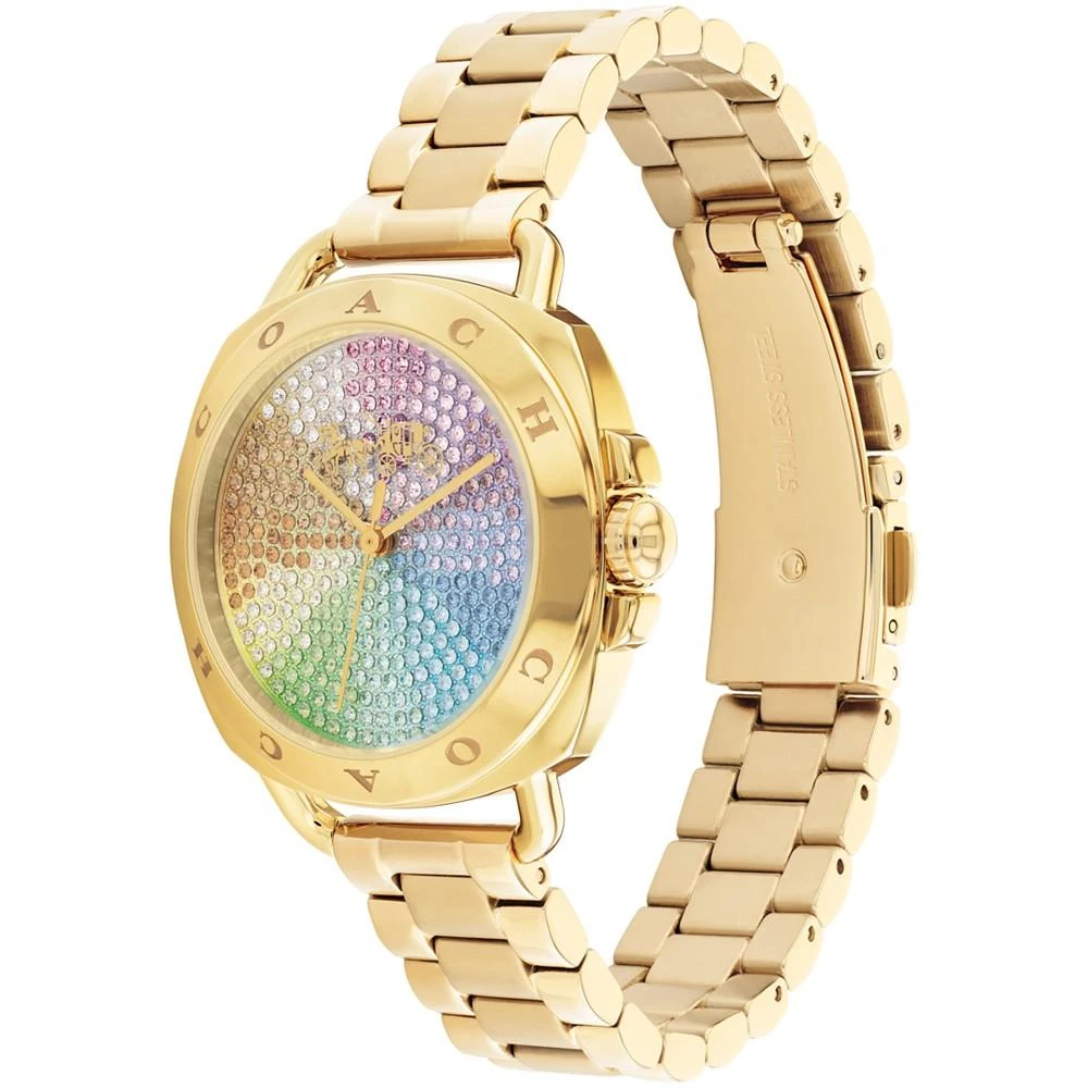 商品Coach|Women's Tatum Rainbow Gold-Tone Stainless Steel Bracelet Watch, 34mm,价格¥2957,第2张图片详细描述