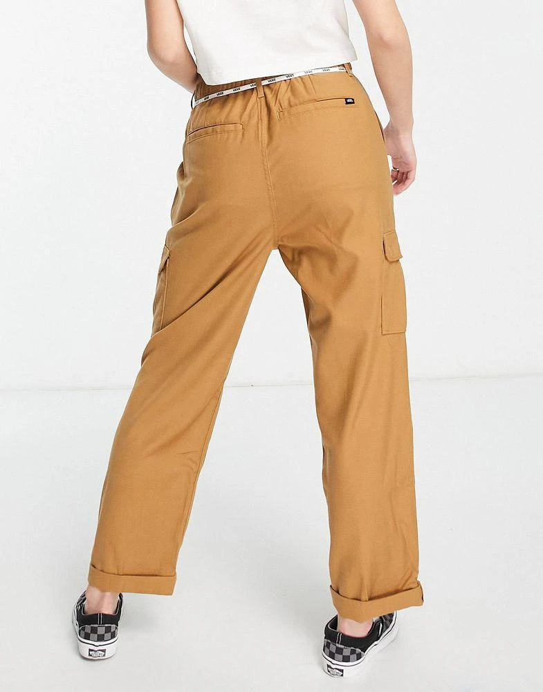 商品Vans|Vans Shoe Lace Cargo trousers in brown,价格¥331,第2张图片详细描述