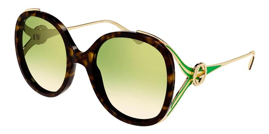 Gucci Gradient Green Butterfly Ladies Sunglasses GG0226S 006 56商品第1张图片规格展示
