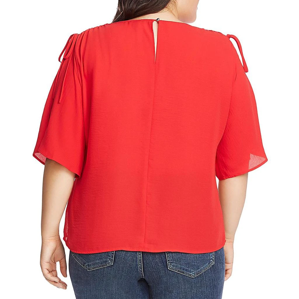 商品Vince Camuto|Vince Camuto Womens Plus Ruched Crew Neck Blouse,价格¥106,第3张图片详细描述